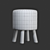 Luxury Mongolian Fur Stool 3D model small image 3