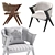 Stellar Velvet Armchair: Luxurious Comfort 3D model small image 7