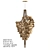 Dramatic Brass Chandelier with Swarovski Crystals 3D model small image 2