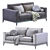 Modern Copenhaga Sofa: Sleek Design and Comfort 3D model small image 4