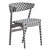 Sleek Sibast Dining Chair 3D model small image 3