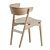 Sleek Sibast Dining Chair 3D model small image 6