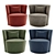 Stylish Emily Armchair: 6 Colors, Multiple Materials 3D model small image 3