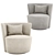 Stylish Emily Armchair: 6 Colors, Multiple Materials 3D model small image 4