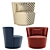 Stylish Emily Armchair: 6 Colors, Multiple Materials 3D model small image 5