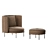 Modern Minotti TORII Armchair 3D model small image 2