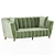 Kaj 3 Seater Sofa: Stylish and Spacious 3D model small image 1