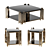 Modern Square Coffee Table with Sleek Design 3D model small image 1