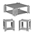 Modern Square Coffee Table with Sleek Design 3D model small image 2