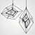 Geometric Style Designer Lamp 3D model small image 4