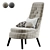 FIONA Armchair: Exquisite Design by Hamilton Conte 3D model small image 3