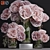Premium Ohara Garden Rose Bouquet with Decor Glass Vase 3D model small image 4