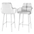 Nicolas OLIVA Upholstered Chair & Stool 3D model small image 6