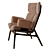 Elegant Oak Armchair: Collinet Poznan 3D model small image 2