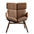 Elegant Oak Armchair: Collinet Poznan 3D model small image 3