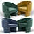 Elegant Franco Chair: Modern Design 3D model small image 2