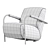 Modern LX965 Armchair: Comfort and Style 3D model small image 6