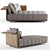 Freeman Duvet Chaise: Extreme Softness & Elegant Stitching 3D model small image 1