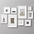 9-Piece Picture Frames Collection - Variety of Sizes & Textures 3D model small image 4