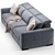 Contemporary Cast Modular Sofa 3D model small image 2