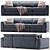 Contemporary Cast Modular Sofa 3D model small image 4