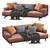 Modern Italian Design Leather Sofa 3D model small image 3