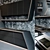 Black Steel Kitchen Appliance Set 3D model small image 5