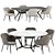 Luxurious Caratos Maxalto Dinning Set 3D model small image 1