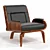 Paulo Leather Bent Ply Chair 3D model small image 1