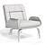Paulo Leather Bent Ply Chair 3D model small image 3