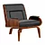 Paulo Leather Bent Ply Chair 3D model small image 4