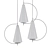 Sleek Cone Pendant Light 3D model small image 2