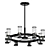 Reeve 8-Light Wagon Wheel Chandelier 3D model small image 1