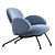 BAIXA Softline Velvet Armchair 3D model small image 3