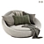 Desiree Lacoon Armchair: Stylish and Comfy 3D model small image 2