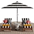 Beach Breeze Umbrella Set 3D model small image 1