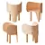 Adorable Elephant Chair & Table Set 3D model small image 3