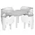 Adorable Elephant Chair & Table Set 3D model small image 4