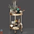 Elegant Modern Bar Cart 3D model small image 1