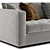 Minotti Andersen Line Quilt: Luxurious Comfort in Every Stitch 3D model small image 5