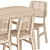 Stylish Voxlov Dining Set 3D model small image 2