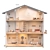 Nordic Style Three-story Dollhouse with Light 3D model small image 2