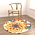 Round Rug Set: 6 Styles for Different Perspectives 3D model small image 5