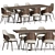 Modern 111 Dining Set: Stylish, Durable, Versatile 3D model small image 1