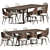 Modern 111 Dining Set: Stylish, Durable, Versatile 3D model small image 2