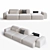 Cozy Comfort Multi Person Sofa 3D model small image 2