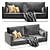 GUADARTE Z-8196 
Modern Sofa, UV Mapped 3D model small image 2