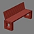 Arena Park Bench Set 3D model small image 5