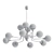 Mid-Century Stilnovo Brass Chandelier 3D model small image 2