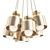 Polished Brass Spun Pendant Cluster 3D model small image 1